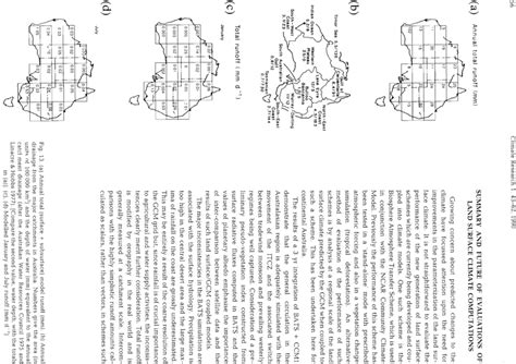 A Annual Total Surface Subsurface Model Runoff Mm B Annual