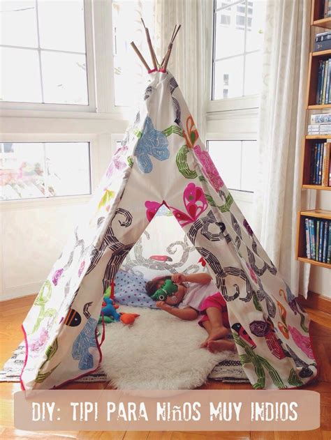 DIY cómo hacer un tipi para niños muy indios Hacer tipi Tipi para