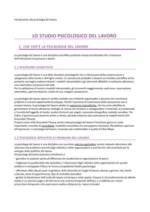 Psicologia Del Lavoro Dalla Teoria Alla Pratica Volume I L