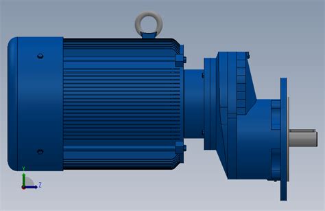 Rxf37法兰轴伸式安装斜齿轮减速机rx37 Y075 4p 80 M1 0° Φ160solidworks 2018模型图纸下载 懒石网