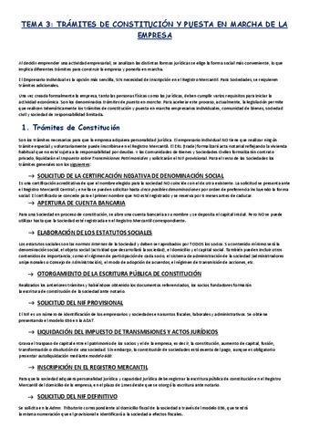 Tema Tramites De Constitucion Y Puesta En Marcha De La Emp Pdf