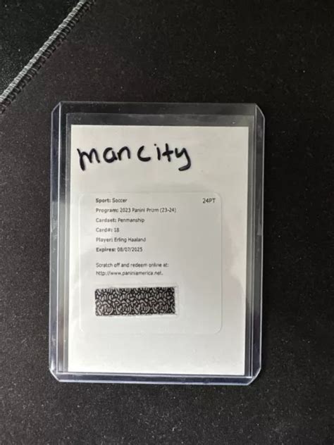 2023 24 PANINI PRIZM Premier League Erling Haaland Penmanship Auto 18