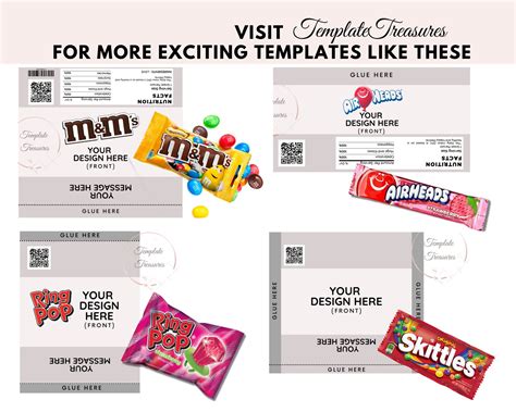 Kit Kat Candy Wrapper Template Kit Kat Wrapper Template Chip Etsy Finland