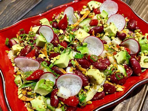 Red Bean Chopped Salad With Sesame Vinaigrette Love Canadian Beans