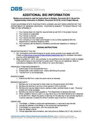 Fillable Online Specifications And Other Bidding And Contract Documents