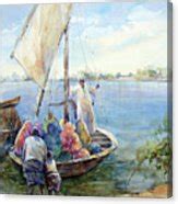 Traditional Boat Nile Sudan Painting By Abdelwahab Nour Pixels