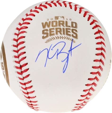 Kris Bryant Chicago Cubs 2016 Mlb World Series Champions Autographed World Series Champs Logo