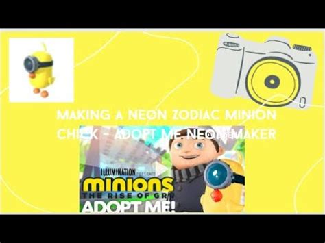 Making A Neon Zodiac Minion Chick Adopt Me Youtube