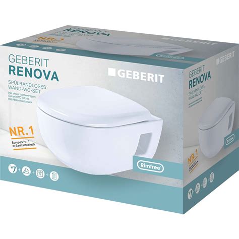 Geberit Tiefsp L Wand Wc Renova Premium Sp Lrandlos Inkl Wc Sitz