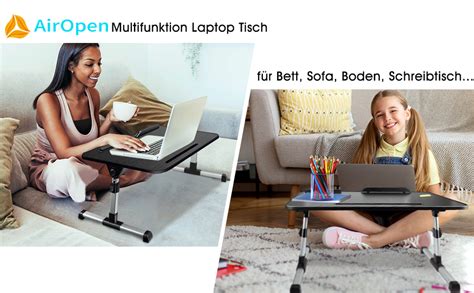 Airopen Laptoptisch F Rs Bett H Henverstellbar Winkelverstellbar