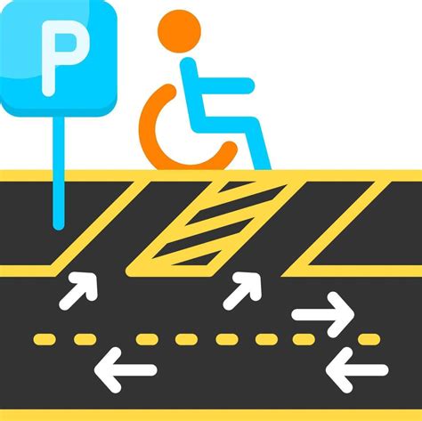 wheelchair accessible par flat icon  vector art  vecteezy