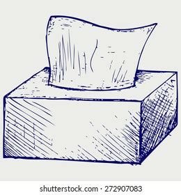 White Tissue Box Doodle Style Stock Vector Royalty Free 249272092