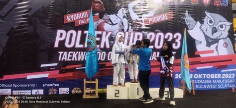 Kontingen Taekwondo Sidrap Sukses Borong 19 Medali Kejuaraan Poltek Cup