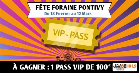 Concours J Aime Radio Gagner Un Pass Vip Pour La F Te Foraine De Pontivy