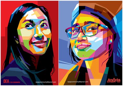 Wedha S Pop Art Portrait Wpap Behance