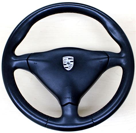 Porsche Genuine Factory Spoke Steering Wheel Silver Crest Matching