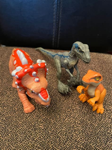 Jurassic World Playskool Heroes 2 Raptors And Pachyrhinosaurus Etsy