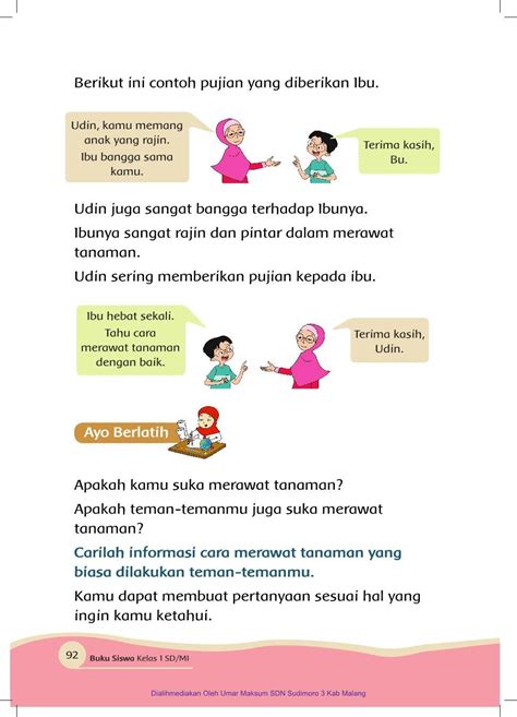 Contoh Teks Bacaan Untuk Anak Kelas 1 Belajar Membaca Untuk Anak Kls 1