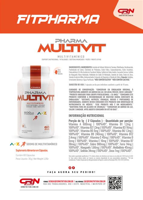 Multivitam Nico Pharma Multivit C Ps Fitpharma Crn Group