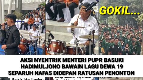 Menteri PUPR Basuki Hadimuljono Main Drum Bawakan Lagu Dewa 19 Separuh