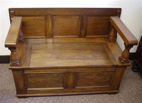 Oak Monks Bench With Lift Seat Storage Compartment Seating Benches