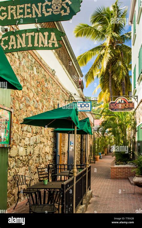 Shopping District Downtown Charlotte Amalie St Thomas Us Virgin