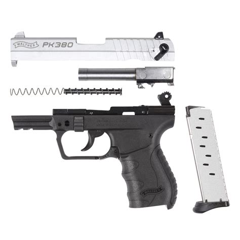 Walther Pk380 Nickel 8 Round Semi Auto Handgun 380 Acp Shoot Straight