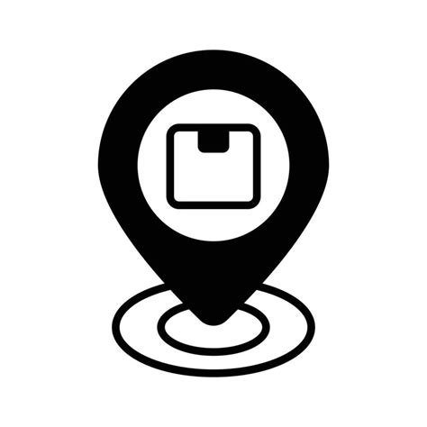 Parcel Inside Placeholder Denoting Concept Icon Of Delivery Location