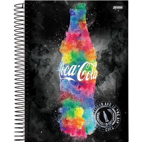 Caderno Espiral Universit Rio Capa Dura Mat Ria Folhas Coca Cola