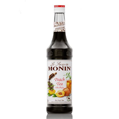 Monin Peach Tea Syrup 70 CL Malaysia 6 Bottles Per Box