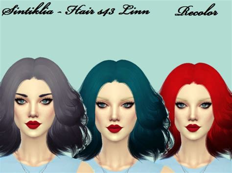 The Sims Resource Sintiklia Hair S43 Linn Recolor Mesh Needed