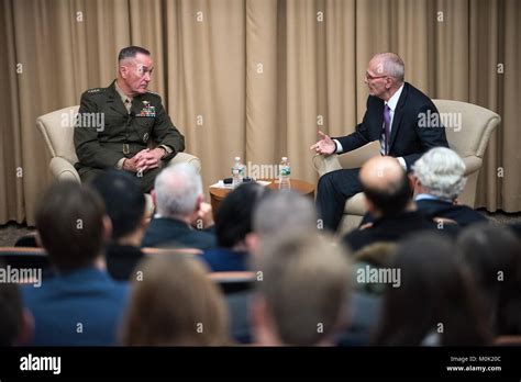 Us Joint Chiefs Of Staff Chairman Joseph Dunford Left Speaks To