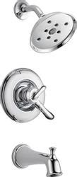 Delta Linden One Handle 1 Spray Chrome Bathtub Shower Faucet With