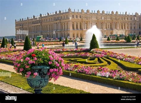 Formal gardens of The Palace of Versailles at Versailles in the ...