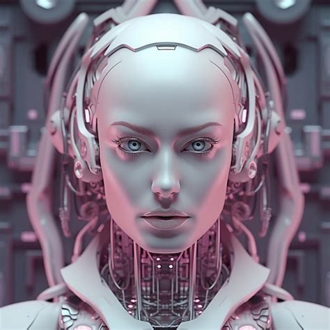 Premium AI Image | AI Female Robot Face of Future Generative AI