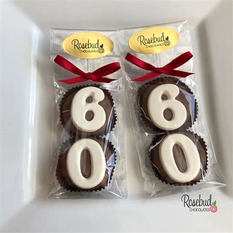 8 Pairs Number Sixty 60 Chocolate Covered Oreo Cookie Candy Party