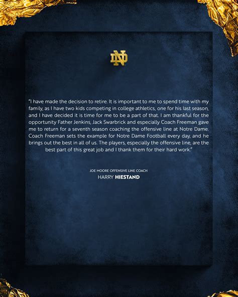 Notre Dame Football On Twitter Thank You Coach Hiestand After