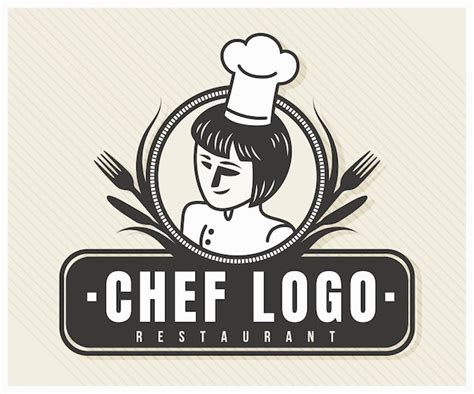 Premium Vector Detailed Female Chef Logo Template