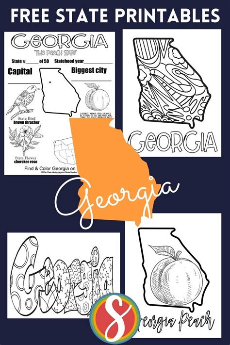 Free Georgia Coloring Pages — Stevie Doodles