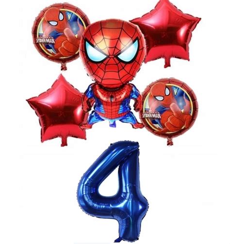 Balony Zestaw Czwarte Urodziny Spiderman Paj K Allegro Pl