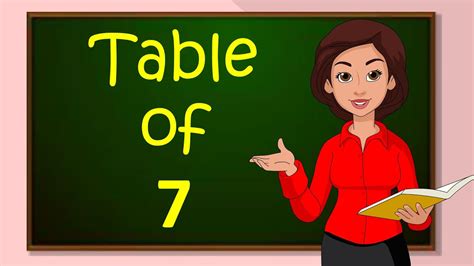 Table Of 7 Learn Multiplication Table Of 7 X 1 7 Times Table