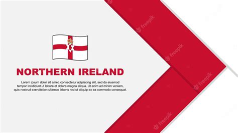 Bandera De Irlanda Del Norte Plantilla De Diseño De Fondo Abstracto Día