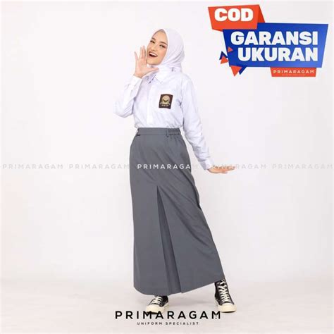 Jual Rok Sma Span Depan Panjang Abu Abu Rok Sekolah Sma Abu L Di