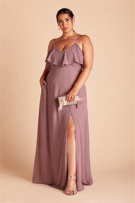 Jane Convertible Chiffon Bridesmaid Dress In Dark Mauve Birdy Grey