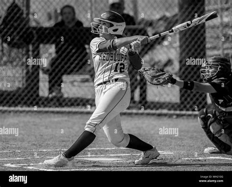 Black And White Softball Field