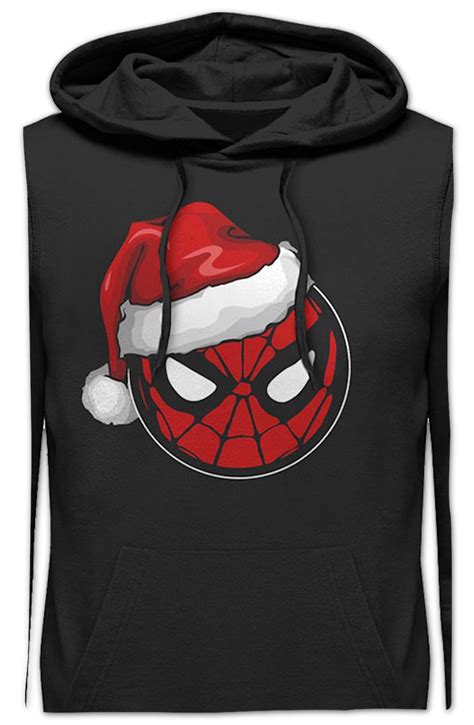 Santa Hat Spider Man Marvel Comics Hoodie