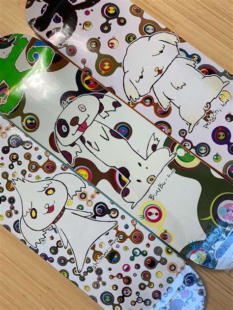 Takashi Murakami X Supreme Skate Decks 2007 Set Of 3