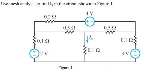 Solved Use Mesh Analysis To Find Ix In The Circuit Shown In Chegg