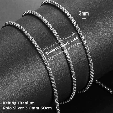 Jual SILVER SERIES Rantai Kalung Titanium Stainless 316L HIGH QUALITY