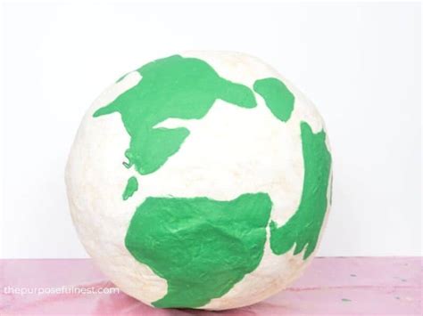 How To Make A Paper Mache Planet Earth The Purposeful Nest